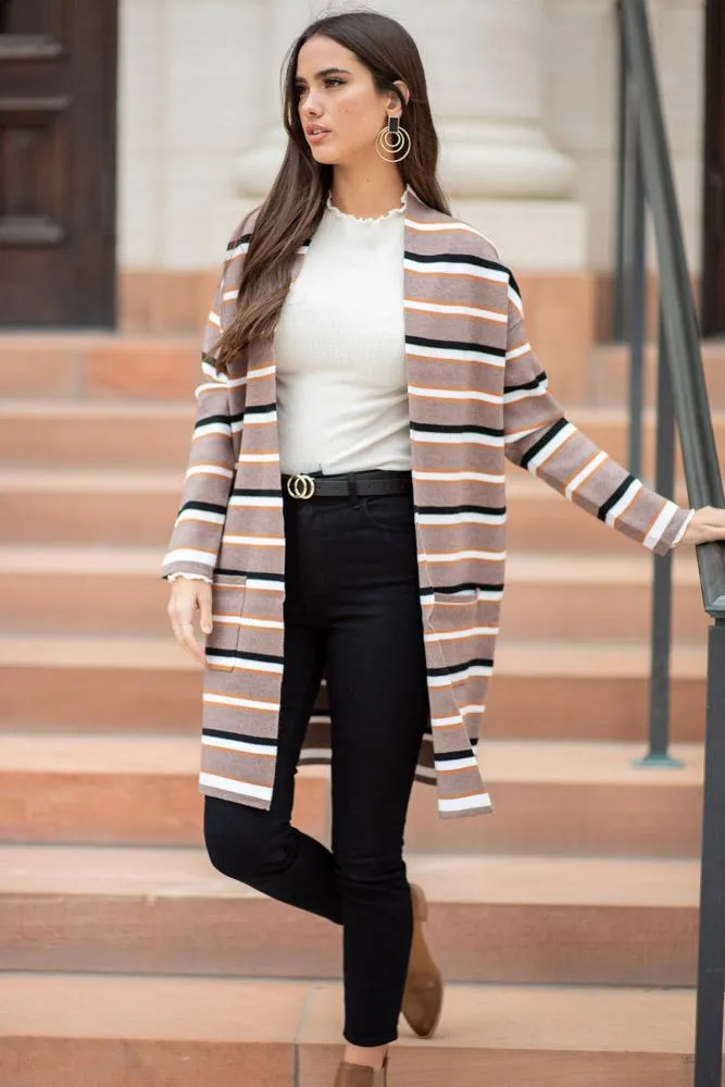 Noreen Striped Cardigan