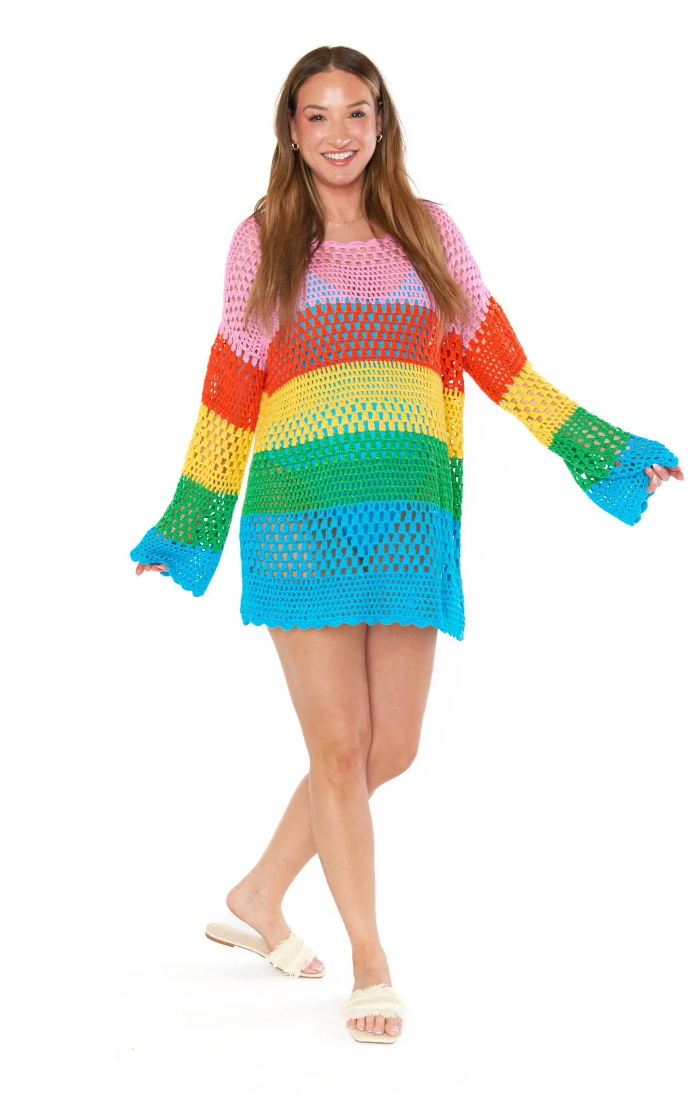 Paula Pullover ~ Bright Stripe Crochet