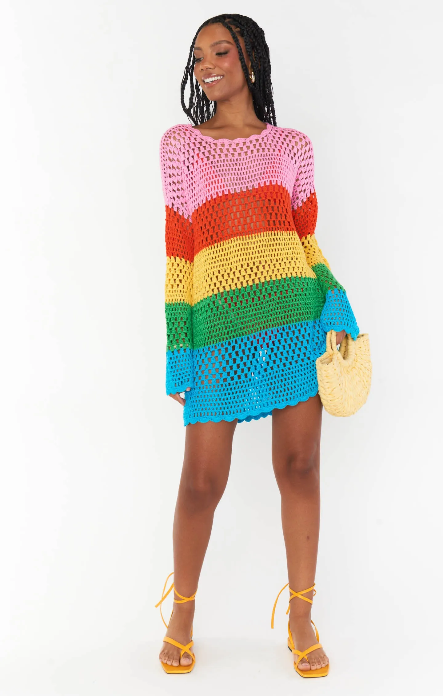 Paula Pullover ~ Bright Stripe Crochet