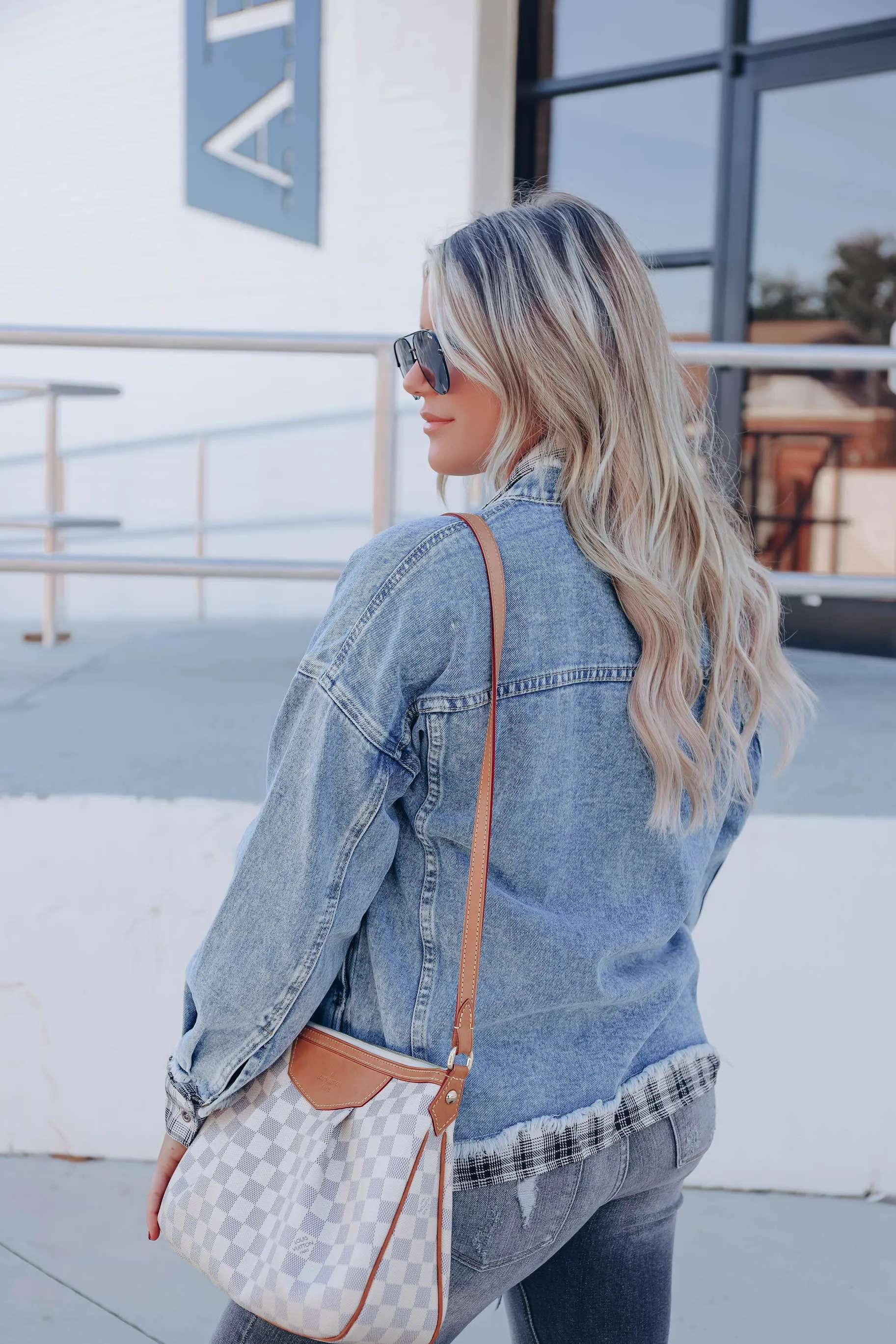 Pheonix Plaid Layered Denim Jacket