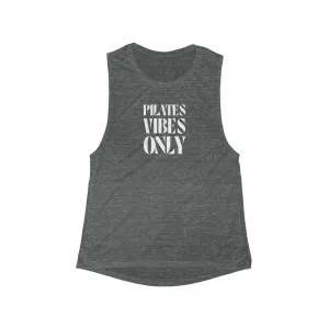 Pilates Vibes Only Flowy Scoop Muscle Tank