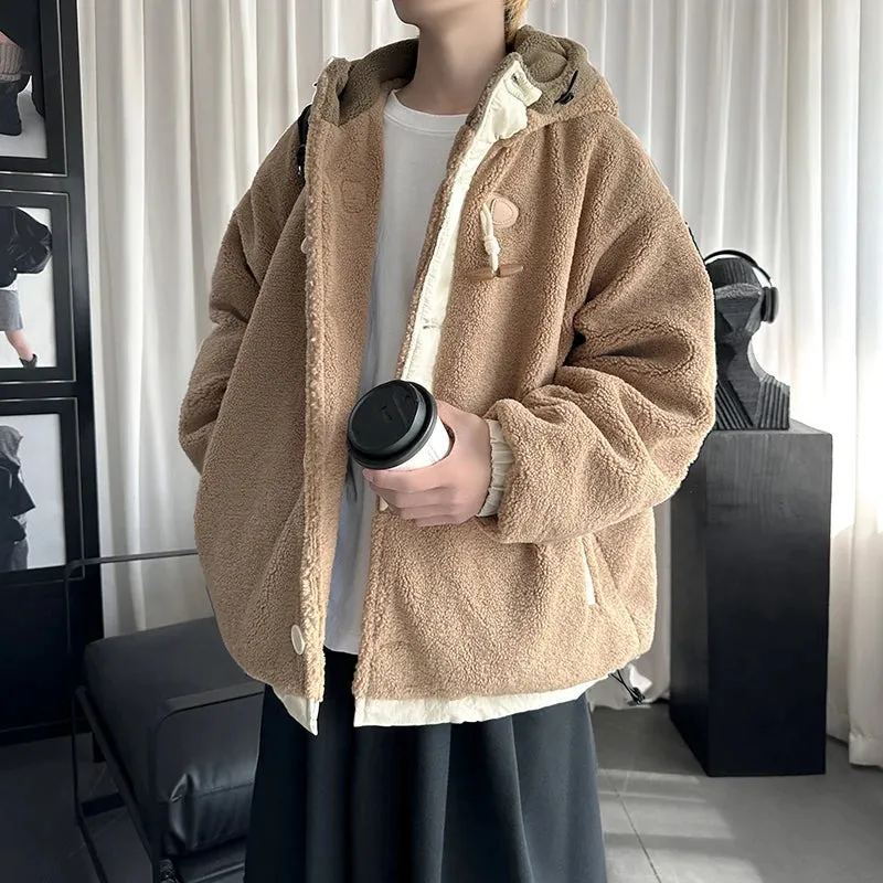 Pocket Hooded Loose Fit Jacket