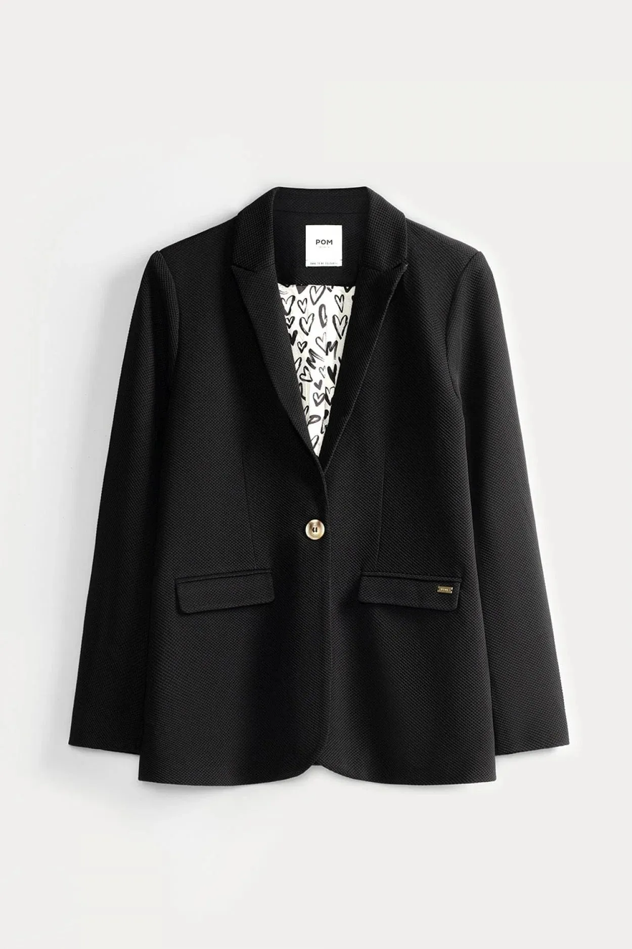 POM AMSTERDAM CHLOE BLAZER IN BLACK