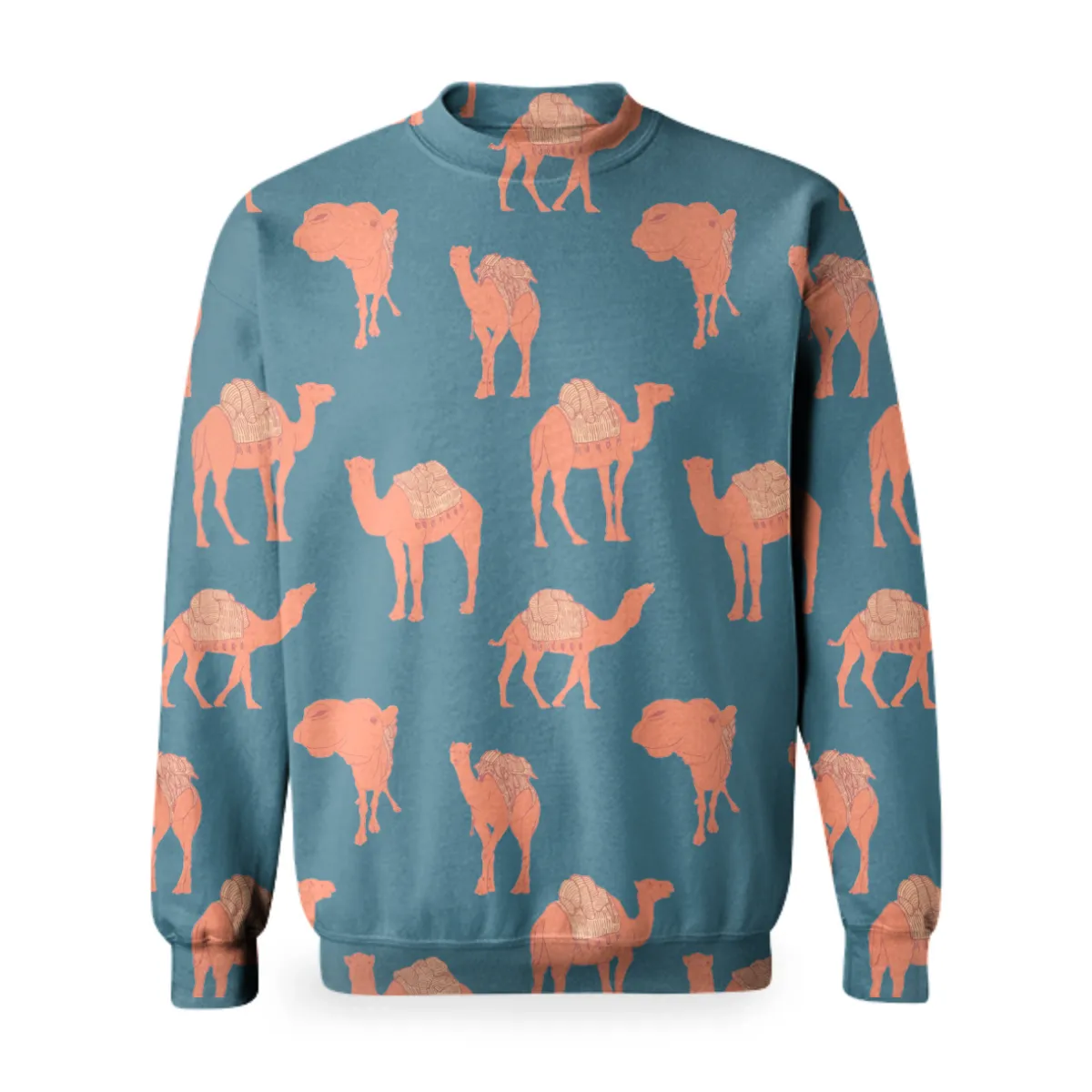 "CAMEL" pattern basic sweatshirt