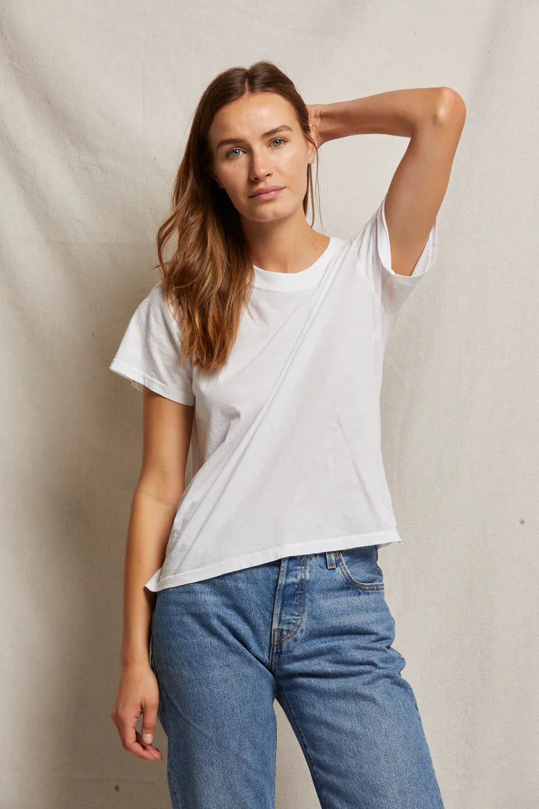 RUBY COTTON BOXY TEE - WHITE