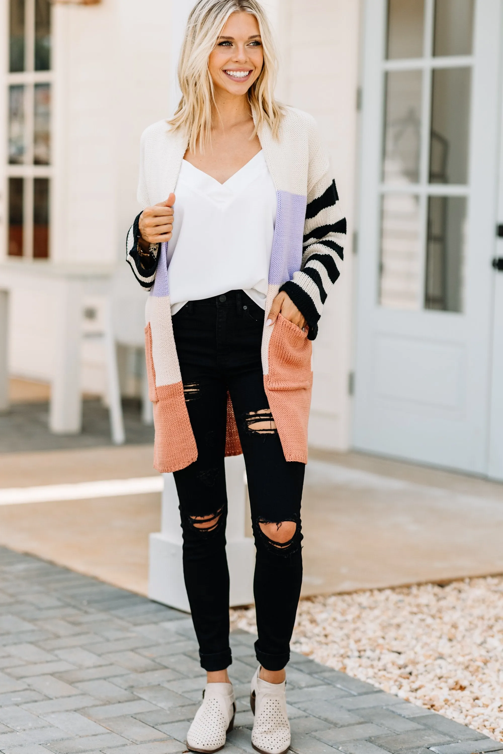 Something About You Black Colorblock Cardigan