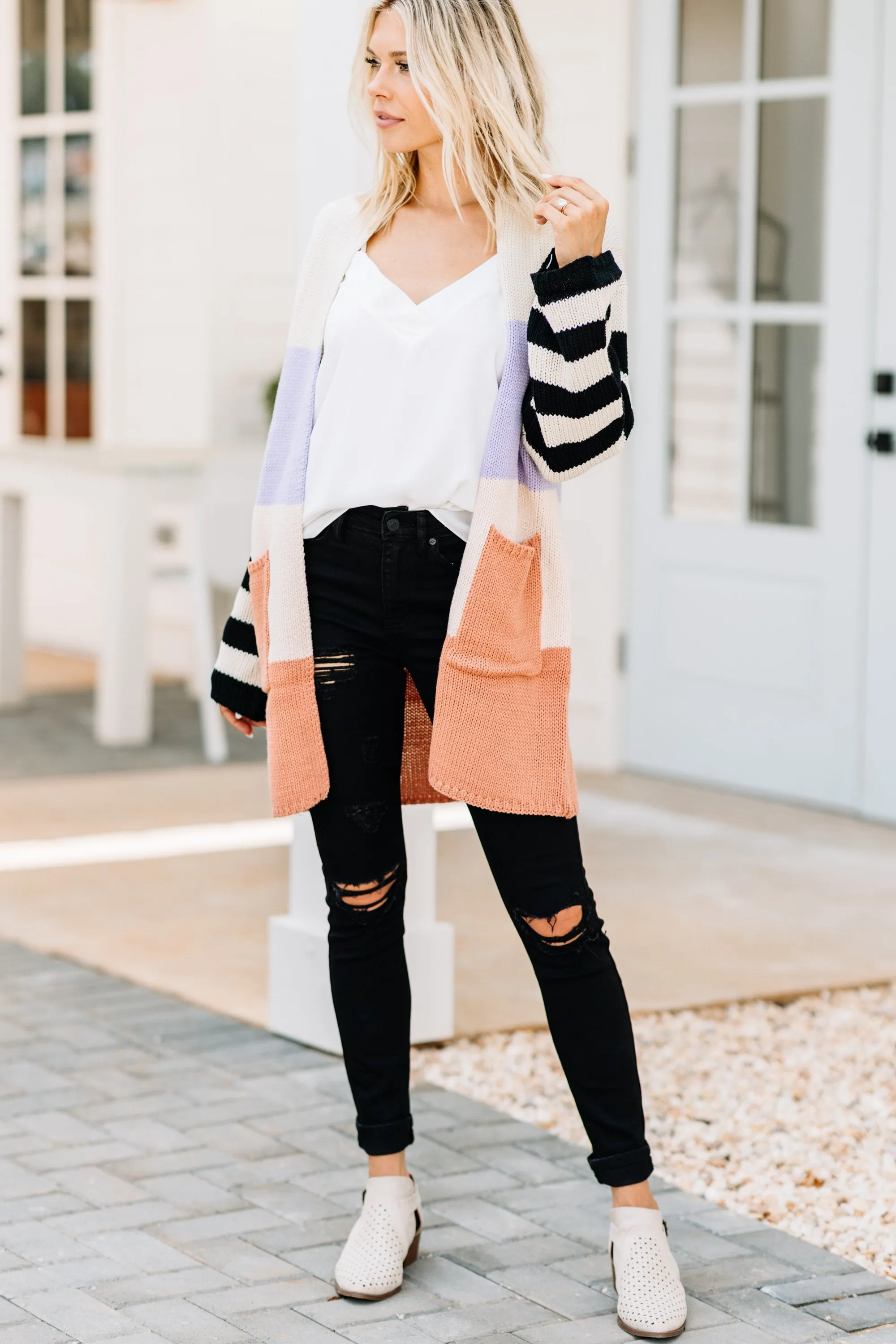 Something About You Black Colorblock Cardigan