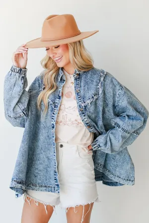 Spring Into It Frayed Denim Jacket