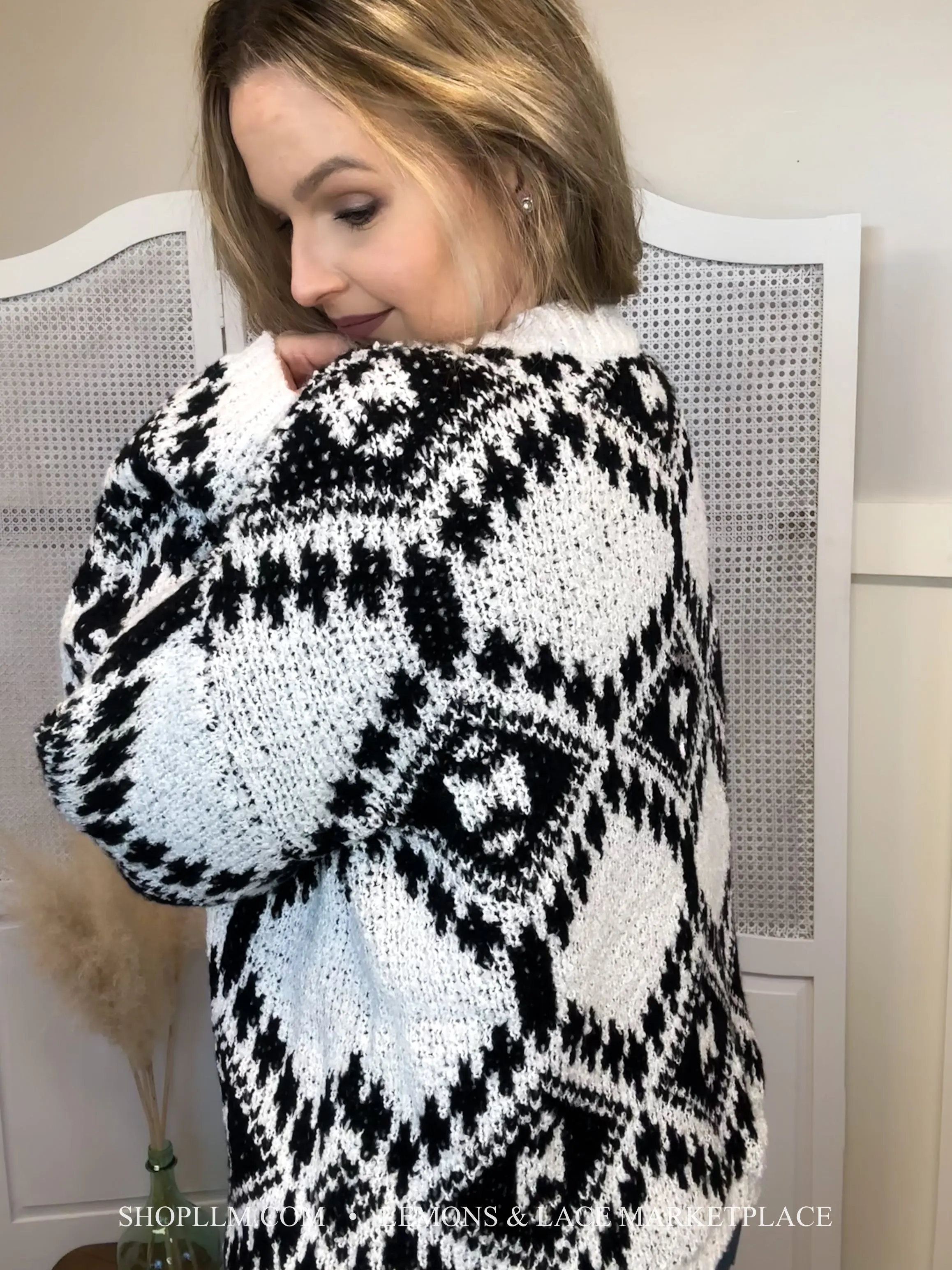 Staci Aztec Pattern Knit Sweater