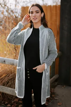 Striped Duster Cardigan