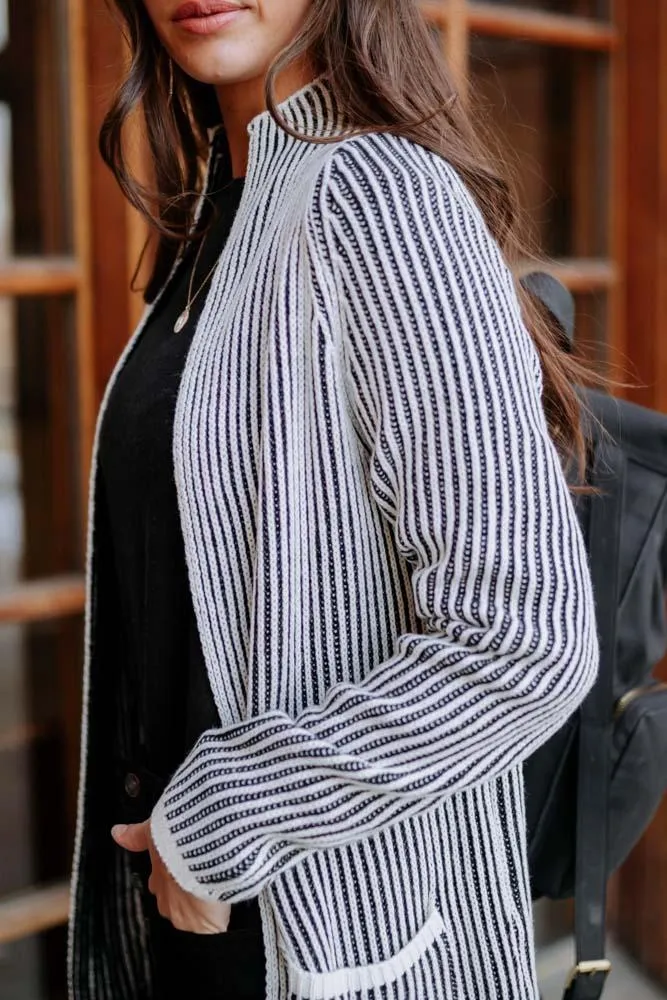 Striped Duster Cardigan