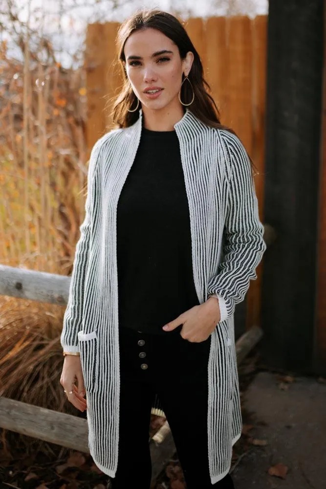 Striped Duster Cardigan