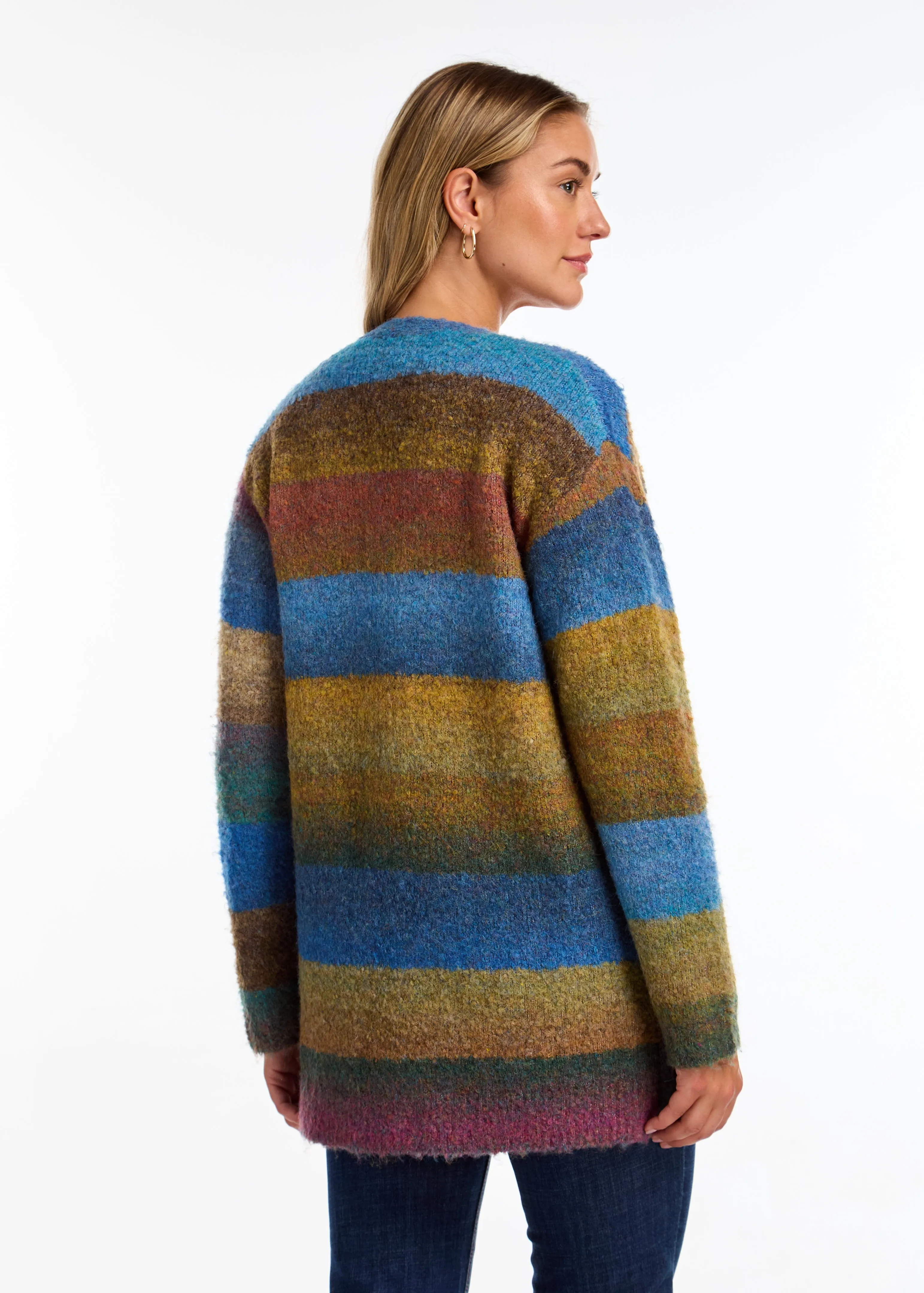 Striped Spacedye Cardigan