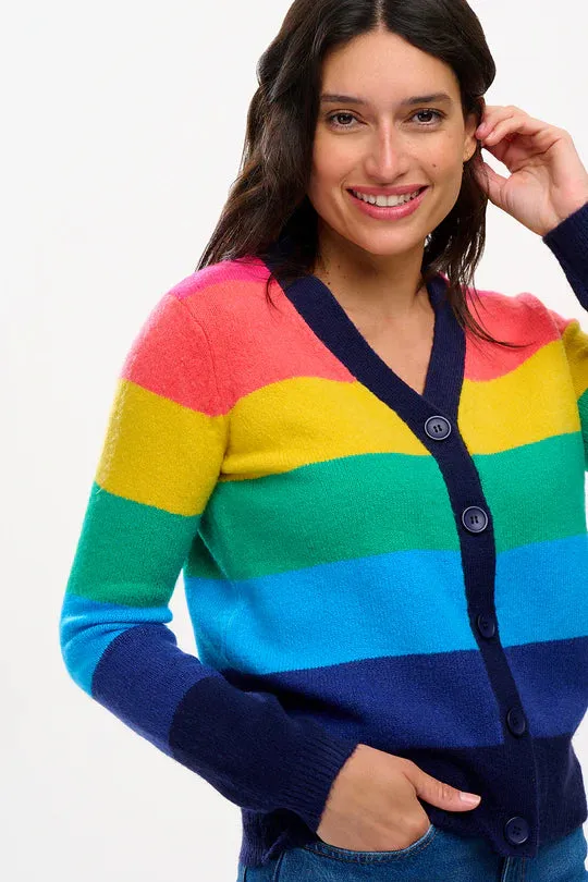 Sugarhill Brighton - Izzy Rainbow Stripe Cardigan