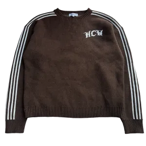 TRACK KNIT (BROWN/WHITE)