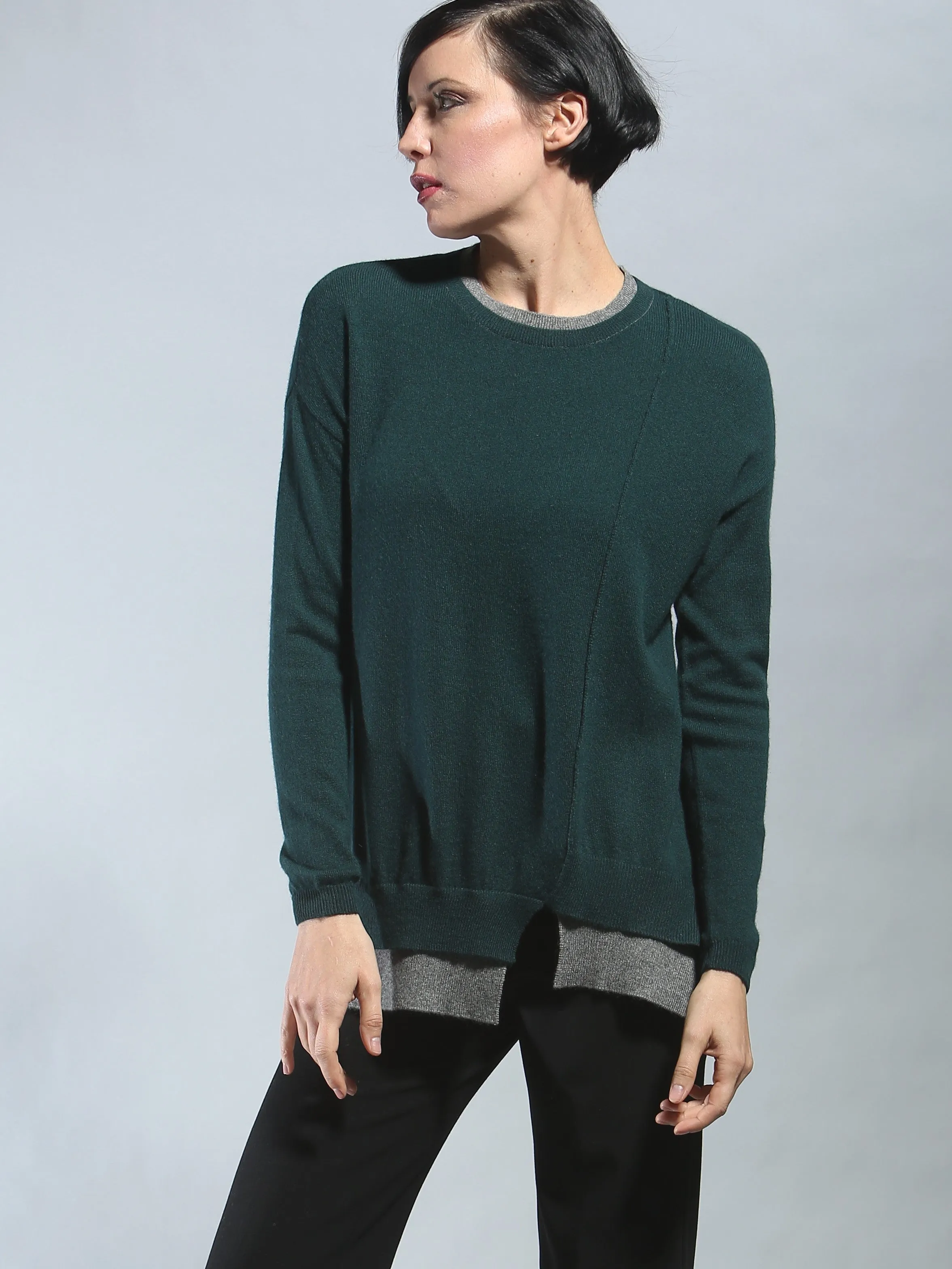 Two-fer Crewneck Sweater