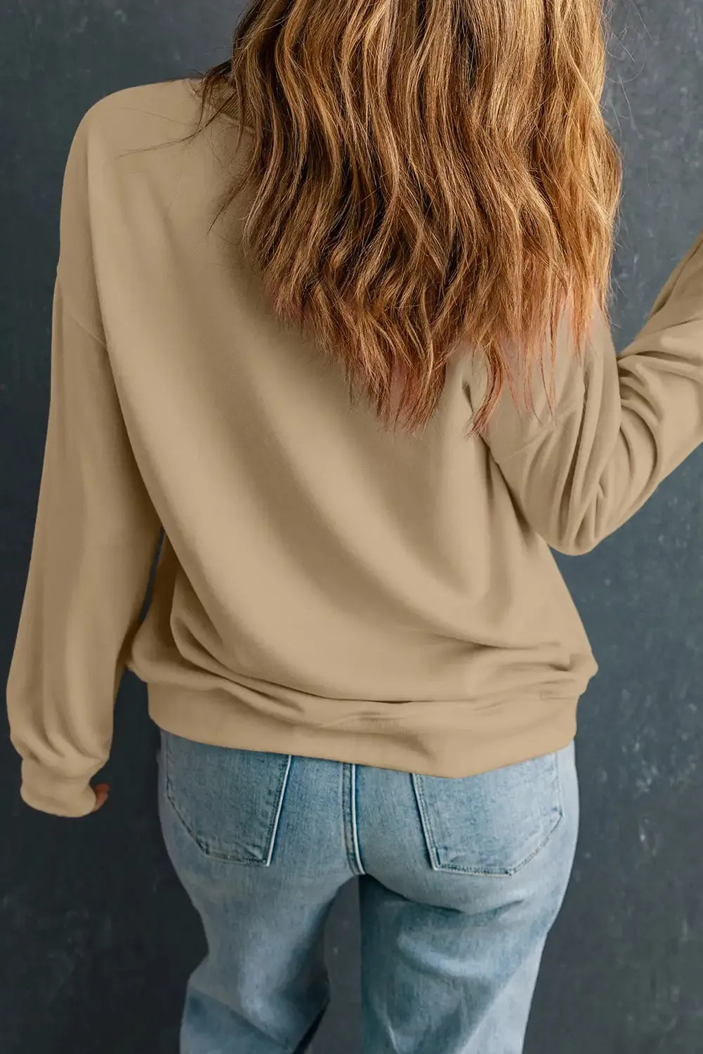 Versatile Khaki Crewneck Sweatshirt