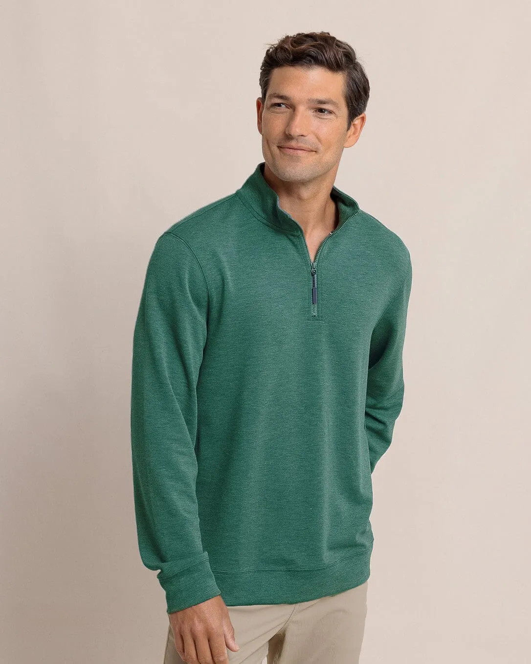 Whyche Interlock Heather Quarter Zip