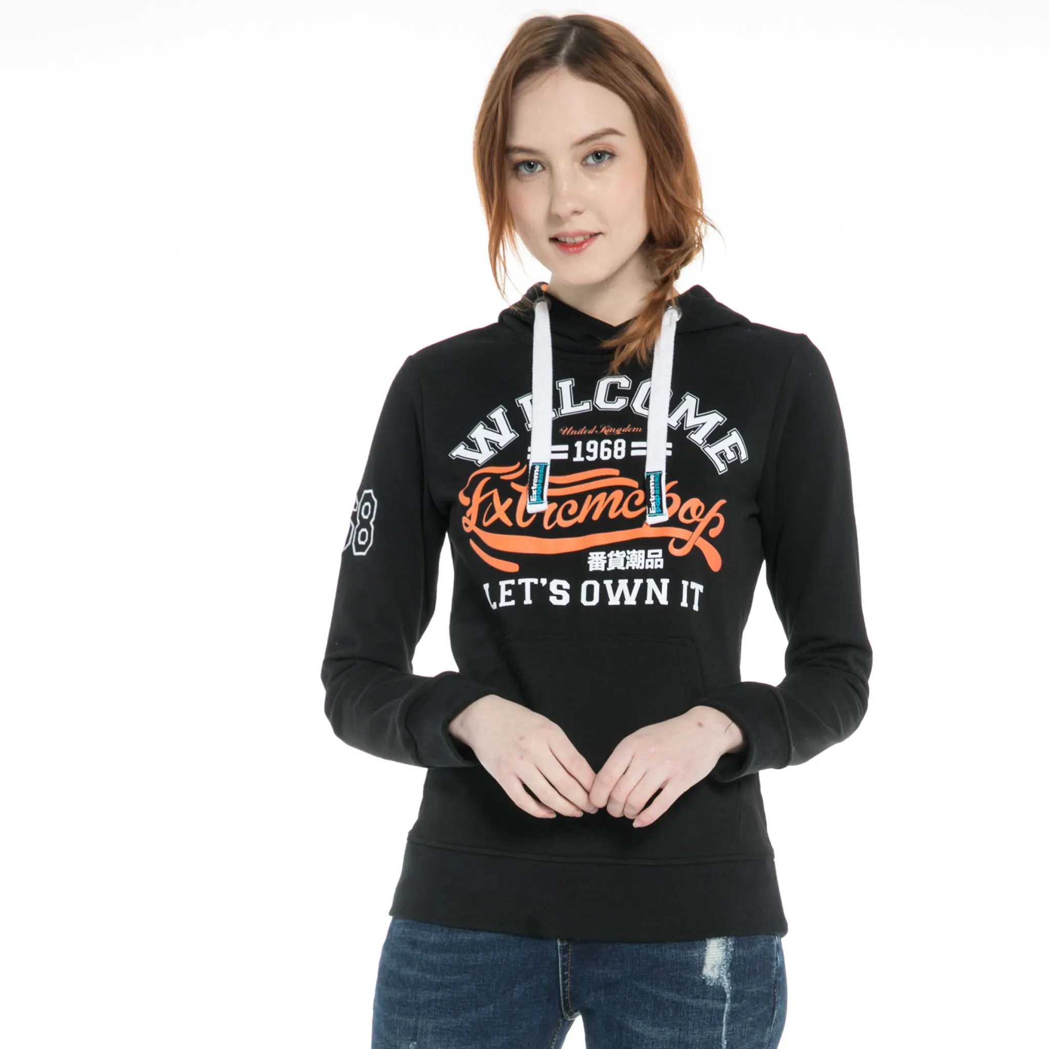 Women's Classic Jumper Contrast color Hoodie Sweatshirt