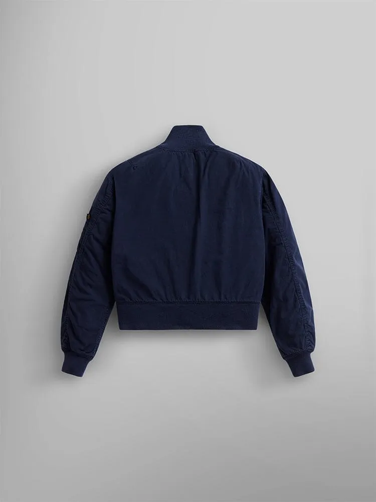 WOMEN'S CROPPED US NAVY DECK HOOKED MOD JACKET